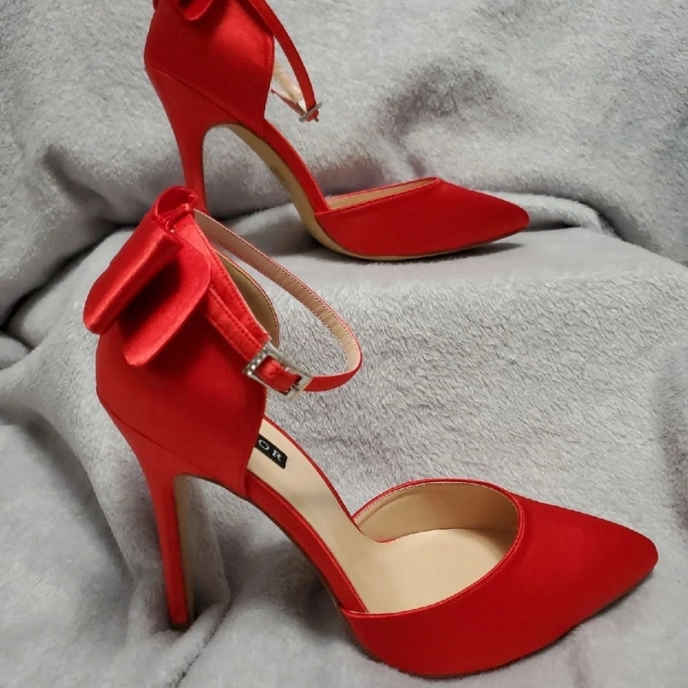 Satin heels
